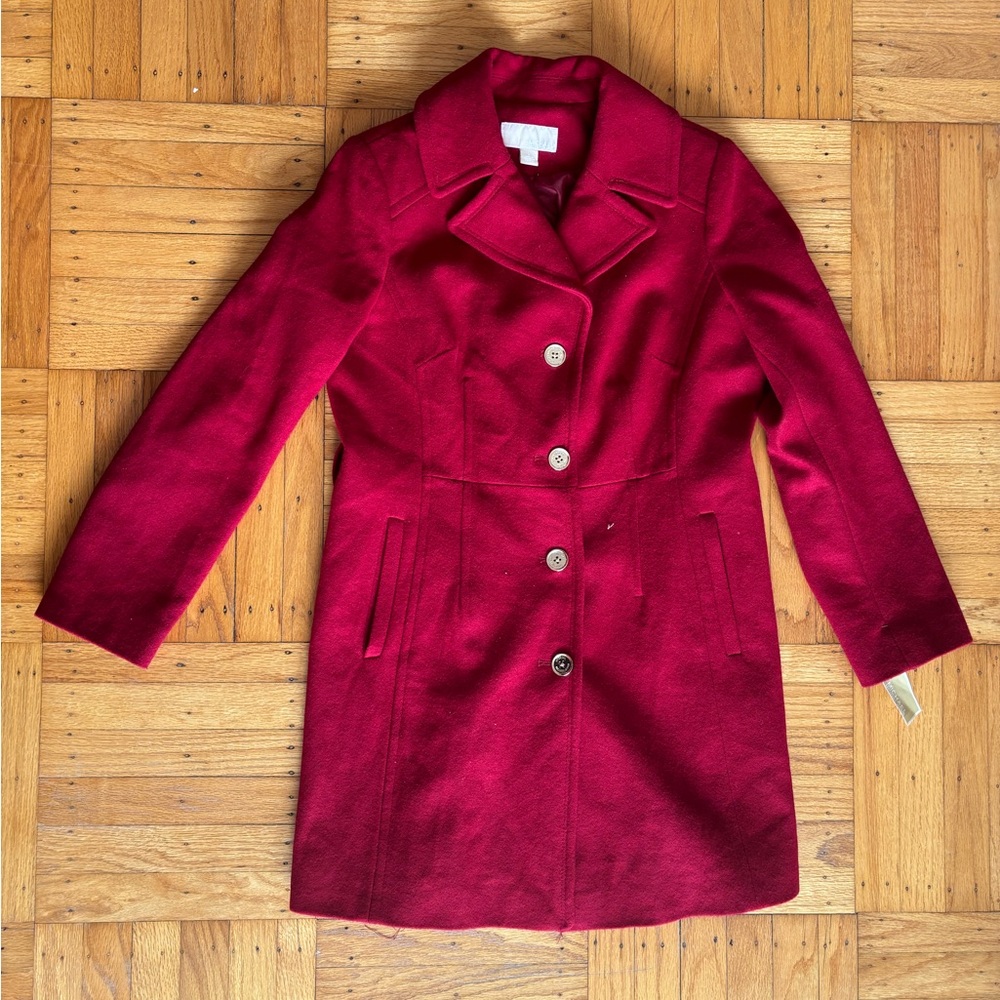 Michael Kors Red Large Winter Pea coat